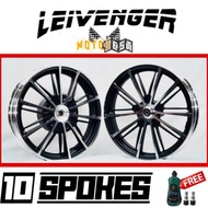 LEIVENGER 10 Spokes Mags For Honda Beat & Click with Free Tire Sealant and Pito