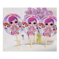 LOL cupcake topper contains 12