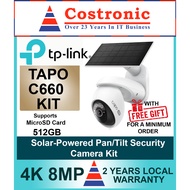 TP-Link Tapo C660 Kit 4K / 8MP Solar-Powered Pan/Tilt Security Camera Kit- 2 Years Local Warranty