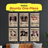 One Piece Wanted 1 Set Yonkuo Crew Poster One Piece Anime One Piece Aesthetic Room Poster One Piece 