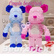 Bearbrick blocks Violent bear buildings block DIY Pink bearbrick Blue Bearbrick Gemini 情侣暴力熊情人节礼物