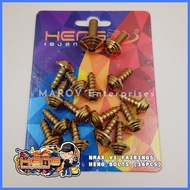 ▦ ❀ ▽ NMAX v1 Fairings Bolts Color Gold from HENG Screw Thailand