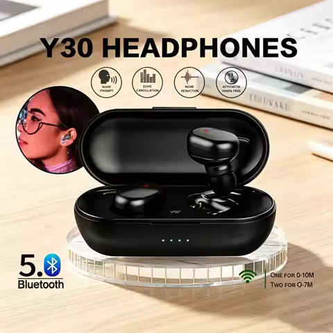 Y30 TWS Bluetooth 5.0 Wireless Stereo Earphones Earbuds In-ear Noise Reduction Waterproof Headphone 