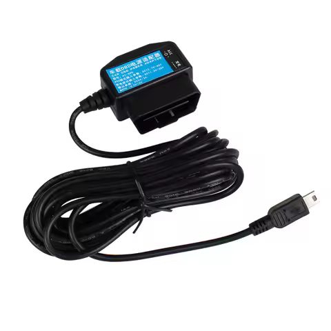 Input 12V-40V to 5V/3A Car Dash Cam Hardwire Kit Type-C Min/Micro USB Head Car Charger OBD Step Down