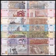Brand New Syria Banknotes 7 Sheets Full Set 50--5,000 Pounds Asian Foreign Coins Foreign Coins 2026.