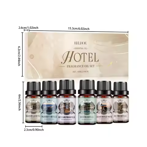 6 Flavors 10ml Essential Oils Nature Plant Making for Aroma Diffuser Air Humidifier Home Hotel Water