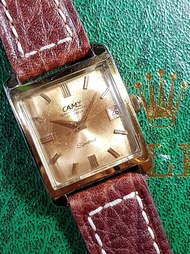 "CAMY" Superautomatic - 25 Jewells - Sputnik - Gold Plated Swiss Made Vintage Watch - 瑞士製造 方形DateJus