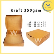Box Duplex &amp; Kraft R10K 20x20 350gsm | Plain Cake Rice Box Cardboard @pcs