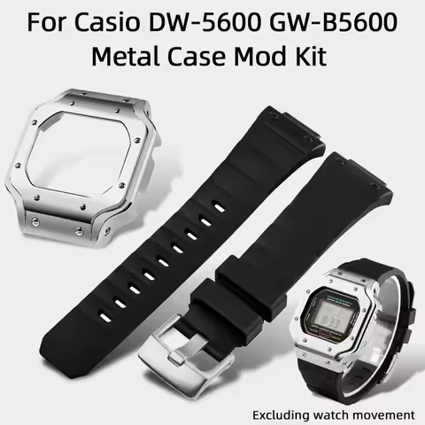 GW-B5600 watch Metal case Mod Kit For Casio G-shock DW-5600E DW-5600BB DW-5600HR GW-B5600 Stainless 