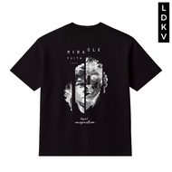 LDKV Premium ILLUSION T-Shirt 100% Cotton Tshirt Regular Size Unisex Men's and Women's Tops TYPO-007