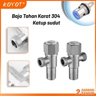 KOYOT Stop Kran 1/2 Inch 304 Stainless Steel 1-2 Cabang T Angle Valve Jet Shower Toilet Bidet Kloset