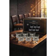 SET OF 6 WHISKY CRISTA HOME WINE CUP 125ML BRANDY COGNAC 60220-W