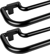 Double Curtain Rods 2 Pack 32 to 86 Inches, HOTOZON Wrap Around Blackout Double Curtain Rods for Win