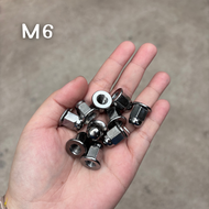 น็อตฝาสูบหัวหมวก ชุดน็อตเสาคอท่อ M6 M7 M8 สแตนเลสแท้ 100%  เลือกรายการในตัวเลือกได้เลย