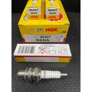 NGK nickel spark plug - D6HA (short pin, 12mm thread) Genuine