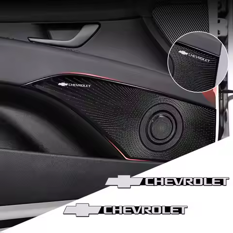 Chevrolet 3D Aluminum Car Audio Stickers For Chevrolet Silverado Impala Malibu Equinox Cruze Camaro 