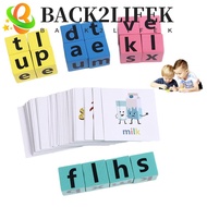 BACK2LIFEK Letter Spelling Block Games Puzzles Children'S Gifts Letter Learning Baby Learning Cards 