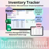 Inventory Tracker & Manager 📦 Google Sheets Template | Small Business Spreadsheet for Materials & Pr