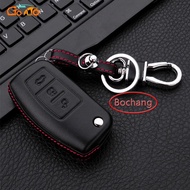 For Ford Leather Key Cover Car Remote Key Protector Case For Ford Ranger Mustang Ecosport Everest Focus Fiesta Explorer