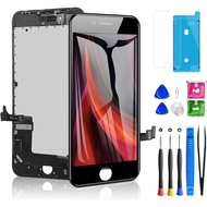 untuk Penggantian Skrin iPhone 8 Plus Hitam 5.5 Inci, Paparan Digitizer LCD Sentuhan 3D Diykitpl unt