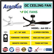 【 AEROAIR 】★ AA-120 ★ DC CEILING FAN ★ 20W RGB LIGHT ★ REMOTE CONTROL