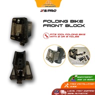 Cp Otr09 Folding Bike Front Block Fit Any 2 Or 3 Holes In Head Tube For Brompton 3Sixty Pikes Tern Trs Pacific Java