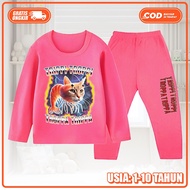 Baju Tidur Piyama Trippi Tripi Tripa Tripa Stelan Panjang Anak Perempuan Usia 1-10thun KS-1838