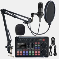 V8S Mobile Phone Sound Card English Podcast Equipment Set bm800Microphone Singing Phone F998Live Str