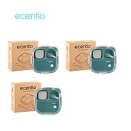 ecentio kotak bekal anti tumpah 3 grid 1100ml Kotak makan wadah bekal anti tumpah kotak sup 100ml Fr