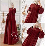 SALSA DRESS GAMIS POLOS JUMBO BAHAN CRINKLE PREMIUM GAMIS SALSA CRINKLE AIRFLOW LD 120 BUSANA MUSLIM WANITA TRENDY KEKINIAN GAMIS CRINKLE MODEL BARU BUSUI BAJU GAMIS TERBARU LEBARAN VIRAL