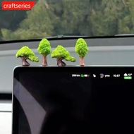 CRAFTSERIES Mini Money Tree Car Interior Decorations Center Console Car Mounted Green Plant Accessor