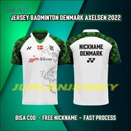 【Free Custom Name & Number】Axelsen Denmark 2022 Badminton Jersey Tshirt