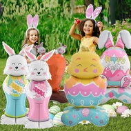Easter Rabbit Foil Balloons - Extra Large 59 Inch Standing Bunny Chicken Egg Balloons for Easter Par