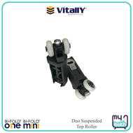 Vitally Bi-Fold One / Mini Replacement Duo Suspended Top Roller| Pintu Bilik Air | Roda Pintu Lipat | Pintu Tandas