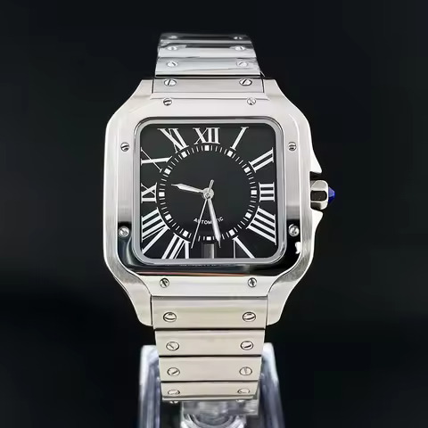 New NH35 Watch Man's watch square case roman dial date at 6 o'clock dial suitable for NH35 movement 