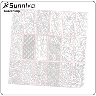 18x Painting Stencils Drawing Templates Large Pattern Drawing Stencils Flowers Plants Reusable for D
