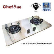 ChefOne UF-GS230SS Stainless Steel 2 Burner Built-in Gas Hob dapur gas memasak