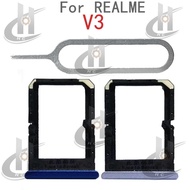 For Realme V3 Sim Card Tray Slot Holder Card Holder Reader SD Slot Adapter Replacement Parts