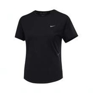 เสื้อยืดแขนสั้น Nike DF สำหรับสตรี ปี 2025, คอถักไม่มีปก THM9699-010