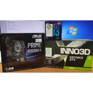 I3-9100F+Asus PRIME B365M-K+INNO3D GTX1650 4GB Compact