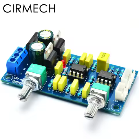 CIRMECH Low Pass Filter Bass Subwoofer Pre-AMP Amplifier Board Dual Power NE5532 low pass filter bas