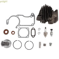 YELGIMY Cylinder Oil Seal, Aluminum Alloy Cylinder Piston Kit, Kit Hardware for Stihl 026 MS260 MS26