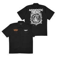 KEMEJA Devvogue Men's Agnostic Front Workshirt American Drill Material