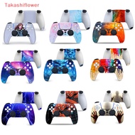 (Takashiflower) For PS5 Gamepad Skin Sticker All-inclusive For Playstation 5 Controller Protective Film Skin Sticker Film Seamless Scrub