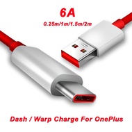 6A USB-C Warp Charging Cable Type-C Dash Fast Cable For One Plus Nord N10 8 7 Pro 7t 7 T 6t 6 5t 5 3T