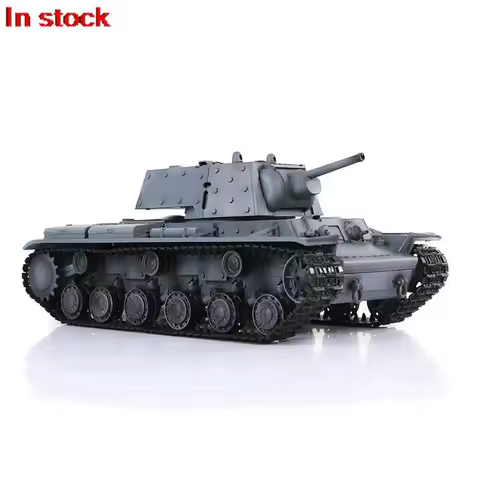 1/16 2.4G HENG LONG Gray 7.0 Soviet KV-1 FPV RTR RC Tank 3878 Metal Tracks Wheels Bearings Shooting 
