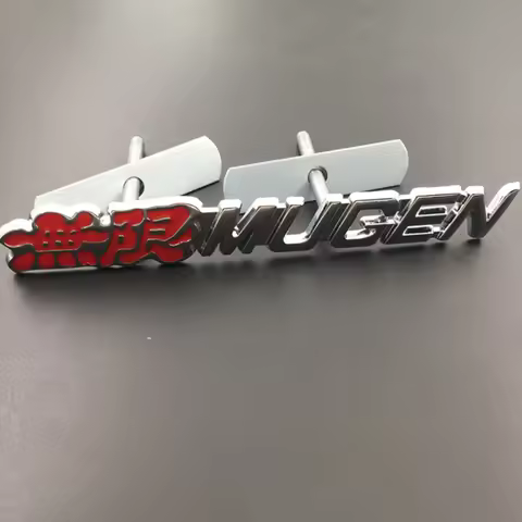 3D Metal Mugen Emblem Car Front Grille Badge Logo Sticker For Honda FN2 Accord CRX CRZ EP3 Jazz Auto