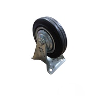 Grippes 6 Inches Rubber Caster Wheel Fix Type - RCW6
