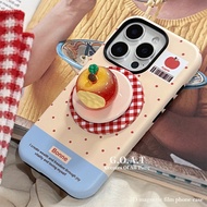 G.O.A.T 3D fruit+magnetic bracket casing Compatible for iPhone 16 13 12 15 11 14 pro max soft casin 