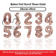 40 Cm Rose Gold Number Foil Balloon Rose Gold Number Balloon/ Rose Gold Number Foil Balloon/